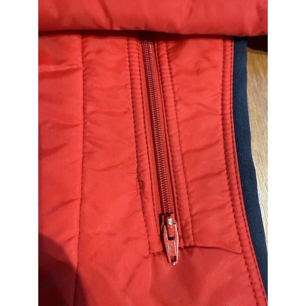 Vintage 80's Jean Claude Killy Red White Striped Nylon Ski Winter Jacket Mens 40